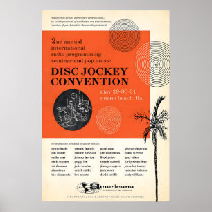 Poster Cartaz de jazz da convenção de DJ de Miami de 1959