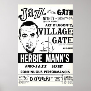 Poster Cartaz de jazz de Herbie Mann - Comin' Home Baby