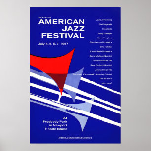 Poster Cartaz de jazz do Festival de Jazz de Newport 1957