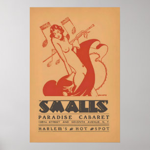 Poster cartaz de jazz do Smalls Paradise - Harlem - Nova