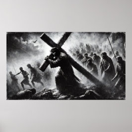 Poster Cartaz de Jesus Carregando a Cruz
