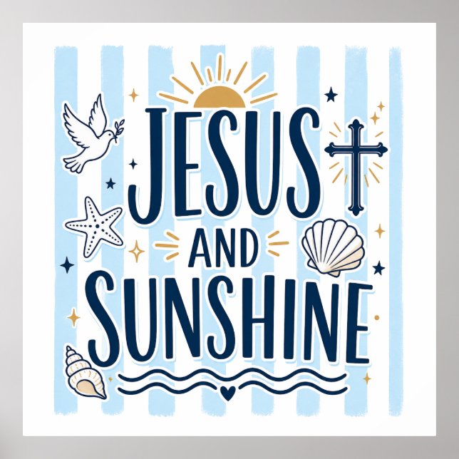 Poster Cartaz de Jesus e Sol (Frente)