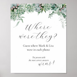 Poster Cartaz de Jogo de Chuveira de Noiva - Adivinhe ond