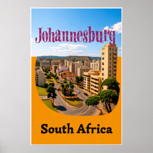 Poster Cartaz de Johannesburgo, África do Sul