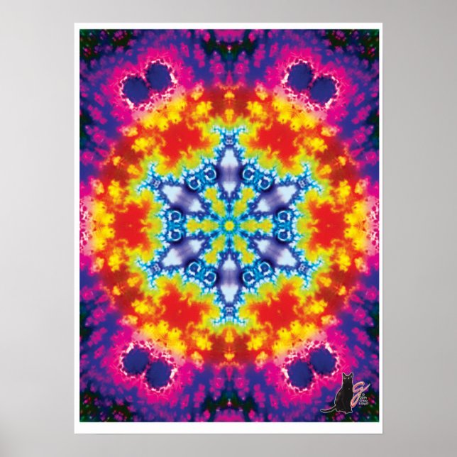 Póster Cartaz de Kaleidoscópio de Colagem Cinética Sparky (Frente)