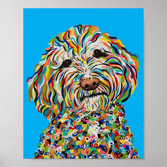 Poster Cartaz de Labradoodle (Frente)