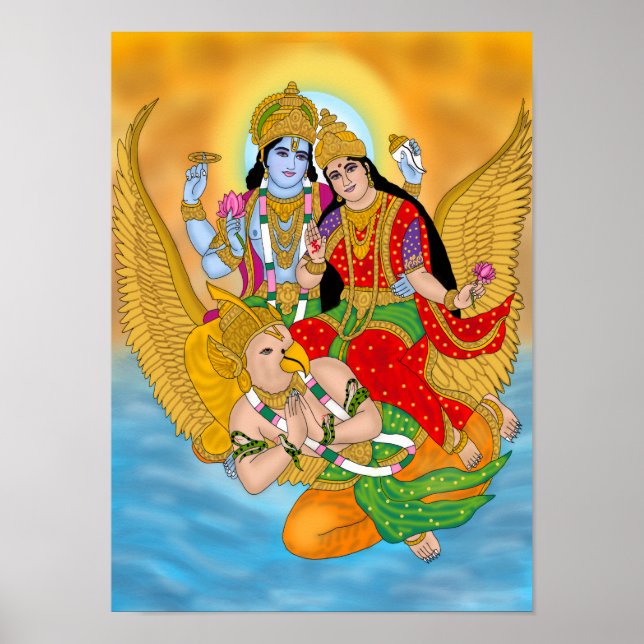 Poster Cartaz de Lakshmi Narayan – Arte Divina para Pared (Frente)