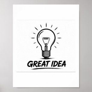 Poster Cartaz de Lâmpada de Grande Ideia