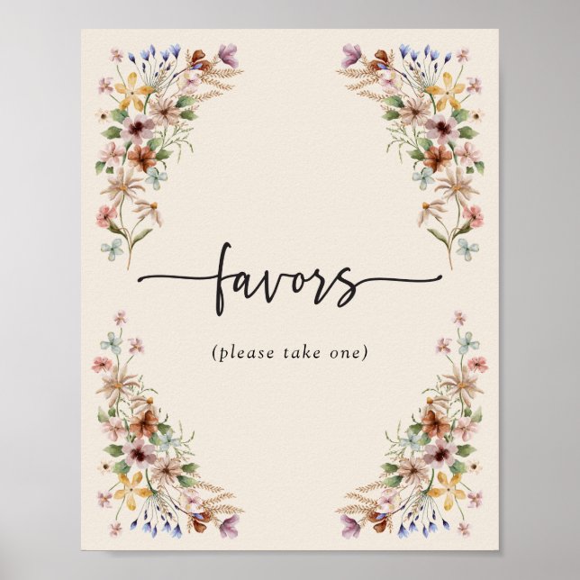 Poster Cartaz de Lembrancinhas Boho Vintage (Frente)