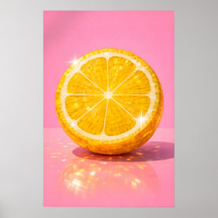 Poster Cartaz de Limão Disco, Fruta de Bola de Espelho Ro