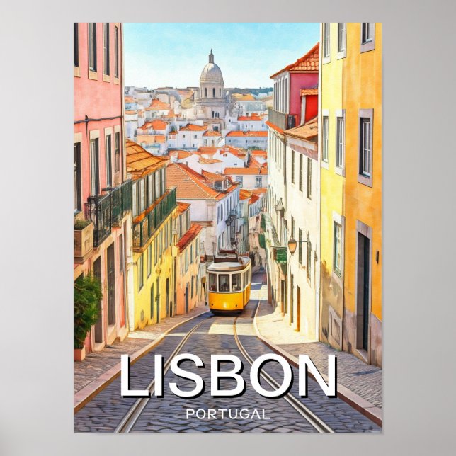 Poster Cartaz de Lisboa Portugal (Frente)