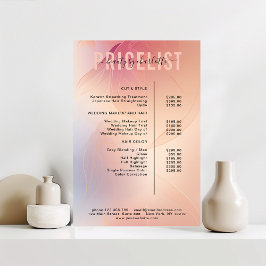 Poster Cartaz de lista de preços moderno