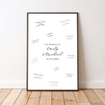 Cartaz de Livro de Assinaturas de Casamento Modern