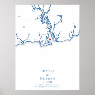 Poster Cartaz de Livro de Hóspedes do Casamento no Saybro