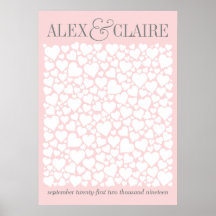 Cartaz de Livro de Registro de Casamento em Coraçã