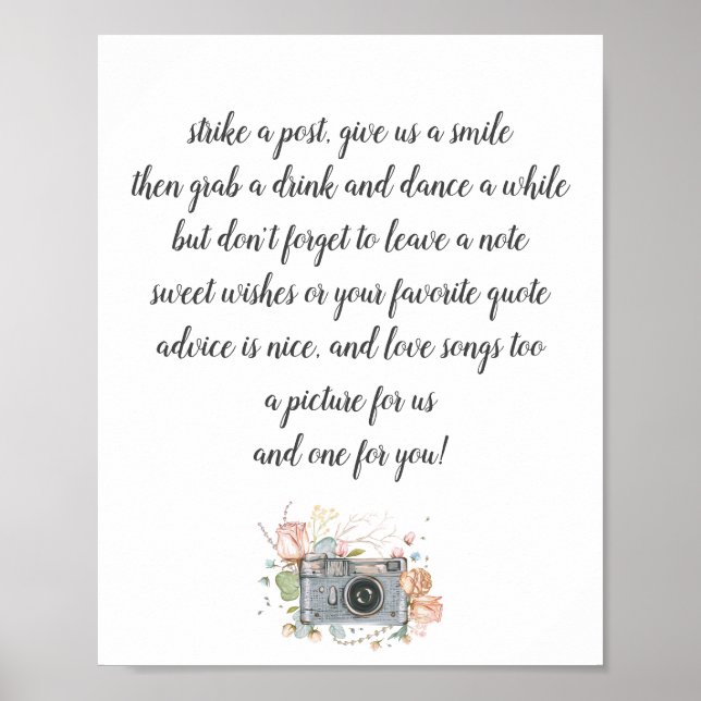 Poster Cartaz de livro de visitas de cabine de fotos de c (Frente)