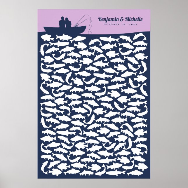 Poster Cartaz de Livro de Visitas de Quem Foi Pescar - 15 (Frente)