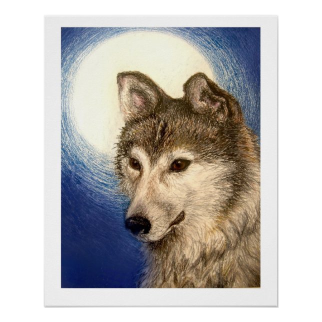 Póster Cartaz de lobo (Frente)