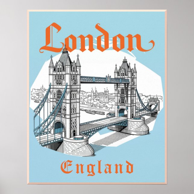 Poster Cartaz de Londres, Inglaterra (Frente)