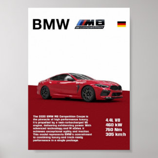 Poster Cartaz de Luxo de Alto Desempenho da BMW