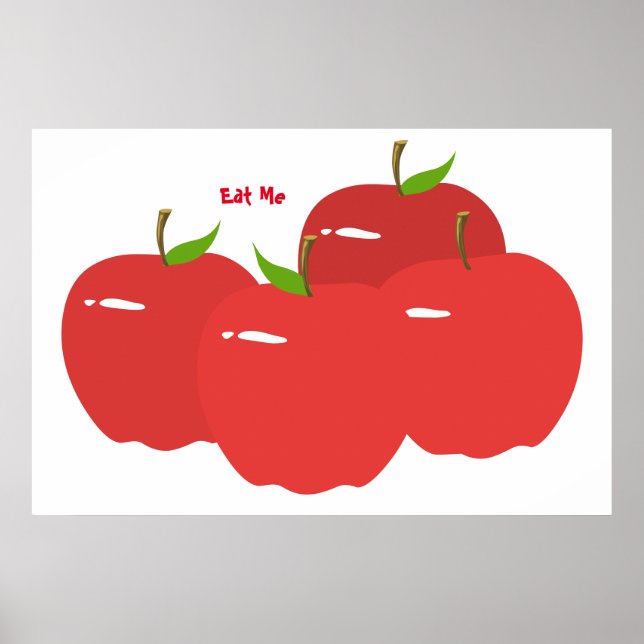 Poster Cartaz de Maçã Vermelha (Frente)
