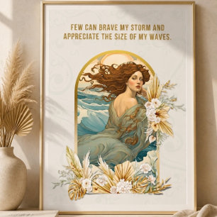 Poster Cartaz de Mantra de Tempestade para Mulheres Inspi