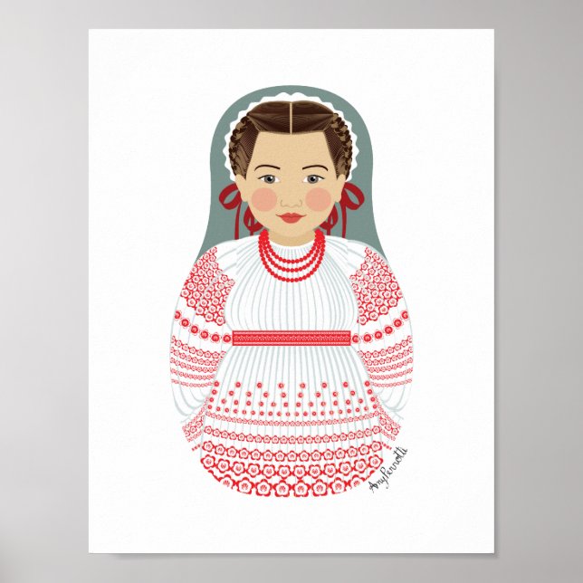 Poster Cartaz de Matryoshka Croata (Frente)