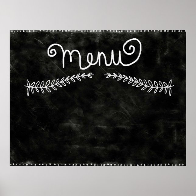 Poster Cartaz de Menu (Frente)