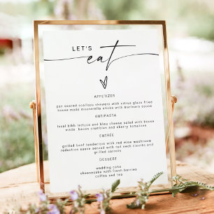 Poster Cartaz de Menu Bela Boêmia Moderna para Jantar
