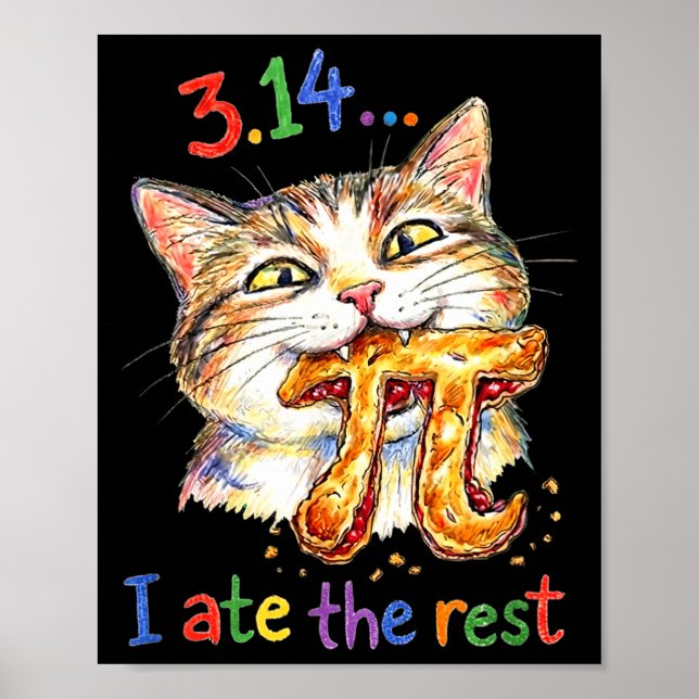 Poster Cartaz de Menu de Torta Engraçada do Dia do Pi 3.1 (Frente)