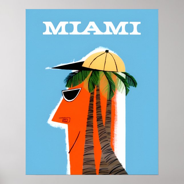 Poster Cartaz de Miami Flórida (Frente)