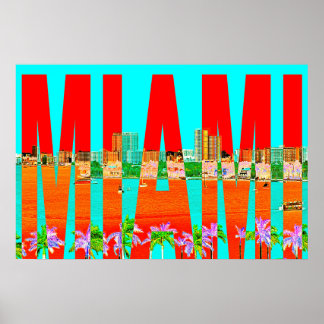 Poster cartaz de miami florida eua