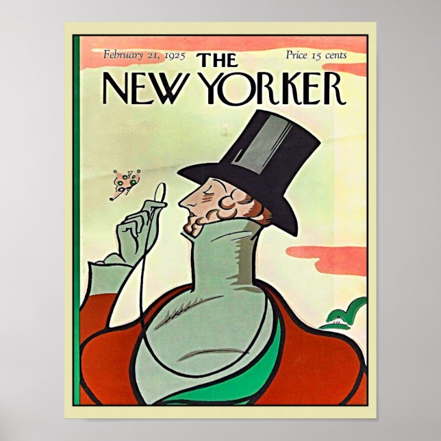 Poster Cartaz de Moda do New Yorker de 1925 (Frente)