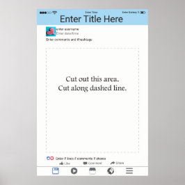 Poster Cartaz de moldura de adereços para cabine de fotos