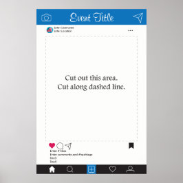 Póster Cartaz de Moldura de Adereços para Fotocabinê Pret