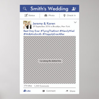 Póster Cartaz de Moldura de Cabine de Fotos para Festa na