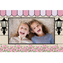 Cartaz de moldura de foto de aniversário com tema 