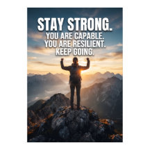 Cartaz de Montanha Forte Capaz Resiliente