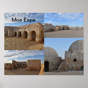 Poster Cartaz de Mos Espa no planeta Tatooine