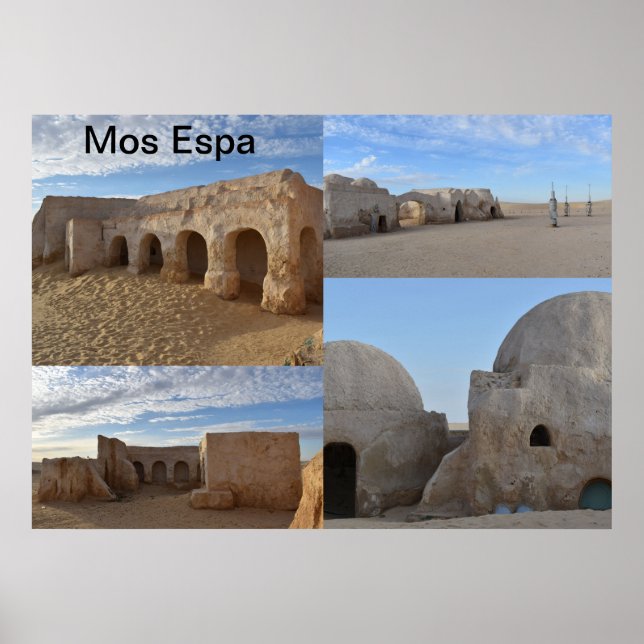 Poster Cartaz de Mos Espa no planeta Tatooine (Frente)