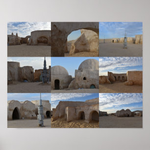 Poster Cartaz de Mos Espa no planeta Tatooine