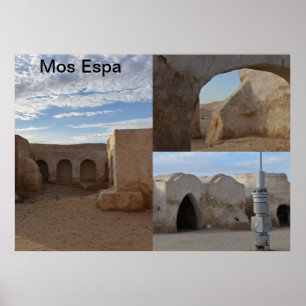 Poster Cartaz de Mos Espa no planeta Tatooine
