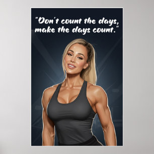 Poster Cartaz de Motivação Fitness – Faça os Dias Contare