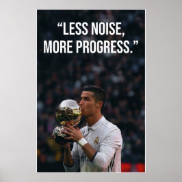 Poster Cartaz de Motivação Menos Ruído Mais Progresso