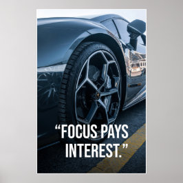 Poster Cartaz de Motivação para Carro que Paga Juros