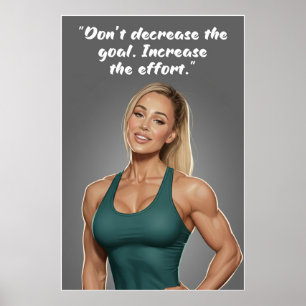 Poster Cartaz de Motivação para Fitness – Aumente o Esfor