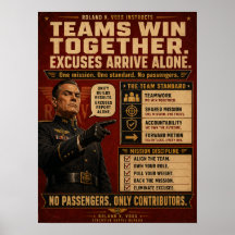 Cartaz de Motivação para Trabalho em Equipe | Rola