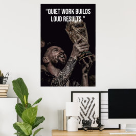 Poster Cartaz de Motivação Trabalho Silencioso Constrói R