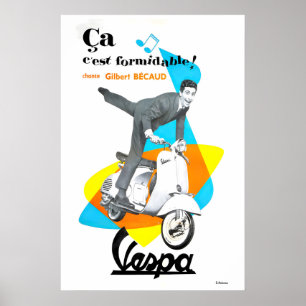 Poster Cartaz de Moto Scooter Arte de Moto Scooter Impres