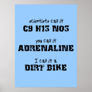 Poster Cartaz de Motocross Adrenalina de Moto de Trilha